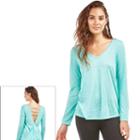 Women's Balance Collection Salina Strappy Long Sleeve Top, Size: Medium, Med Blue
