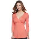 Maternity A:glow Surplice Nursing Tee, Women's, Size: M-mat, Med Orange