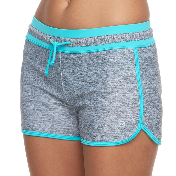 Women's Free Country Space-dye Swim Shorts, Size: Large, Grey Other