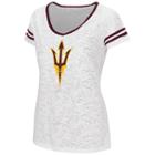 Juniors' Campus Heritage Arizona State Sun Devils Contrasting Ringer Tee, Women's, Size: Xxl, Med Red