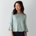 Petite Sonoma Goods For Life&trade; Flared Top, Women's, Size: Xl Petite, Turquoise/blue (turq/aqua)