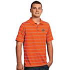 Men's Antigua Houston Dynamo Deluxe Striped Desert Dry Xtra-lite Performance Polo, Size: Xl, Brt Orange