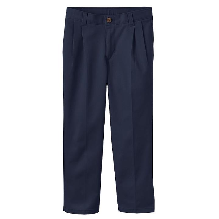 Boys 4-7 Chaps School Uniform Pleated Pants, Boy's, Size: 4, Blue (navy)