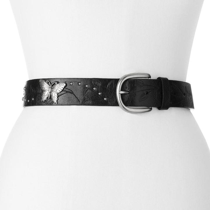 Relic Studded Floral Butterfly Belt, Women's, Size: Medium, Black