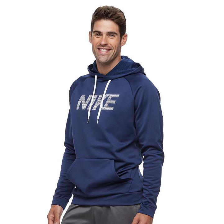 Men's Nike Therma Corder Pull-over Hoodie, Size: Xl, Med Blue