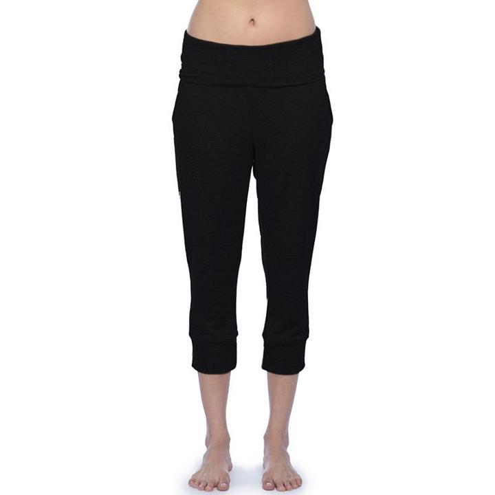 Women's Pl Movement By Pink Lotus Lounge Capri Sweatpants, Size: Small, Black