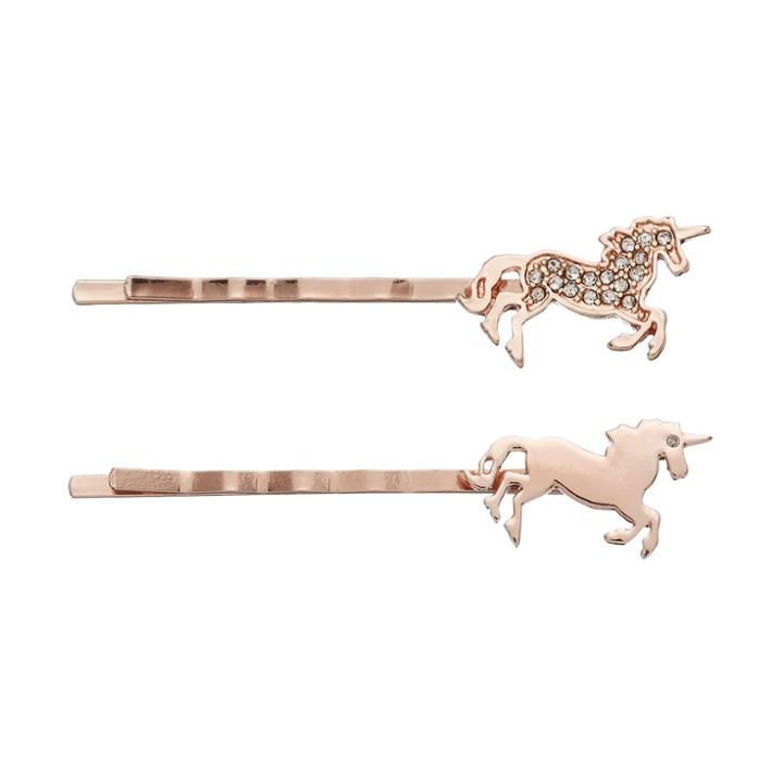 Lc Lauren Conrad Runway Collection Unicorn Bobby Pin Set, Women's, Brt Pink