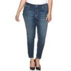 Plus Size Apt. 9&reg; Embellished Skinny Ankle Jeans, Women's, Size: 16 W, Med Blue