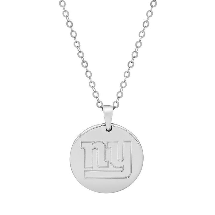 New York Giants Sterling Silver Reversible Pendant Necklace, Women's, Size: 18