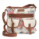 Unionbay Flower Lace Crossbody Bag, Women's, Med Beige