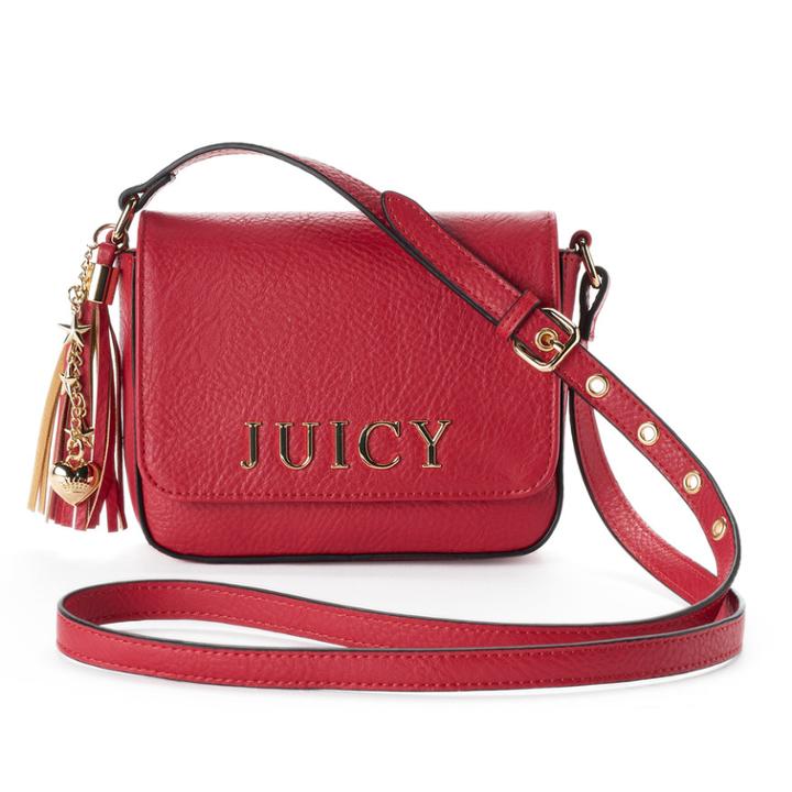 Juicy Couture Mini Flap Crossbody Bag, Women's, Dark Pink