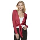 Juniors' Candie's&reg; Tie Front Cardigan, Girl's, Size: Small, Brt Red