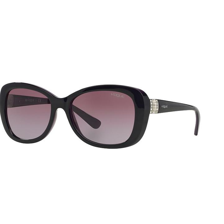Vogue Vo2943s 55mm Timeless Butterfly Gradient Sunglasses With Swarovski Elements, Women's, Med Purple