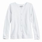 Girls 4-10 Jumping Beans&reg; Button-front Cardigan, Size: 6, White