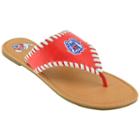 Women's Fresno State Bulldogs Stitched Flip-flops, Size: 7, Red