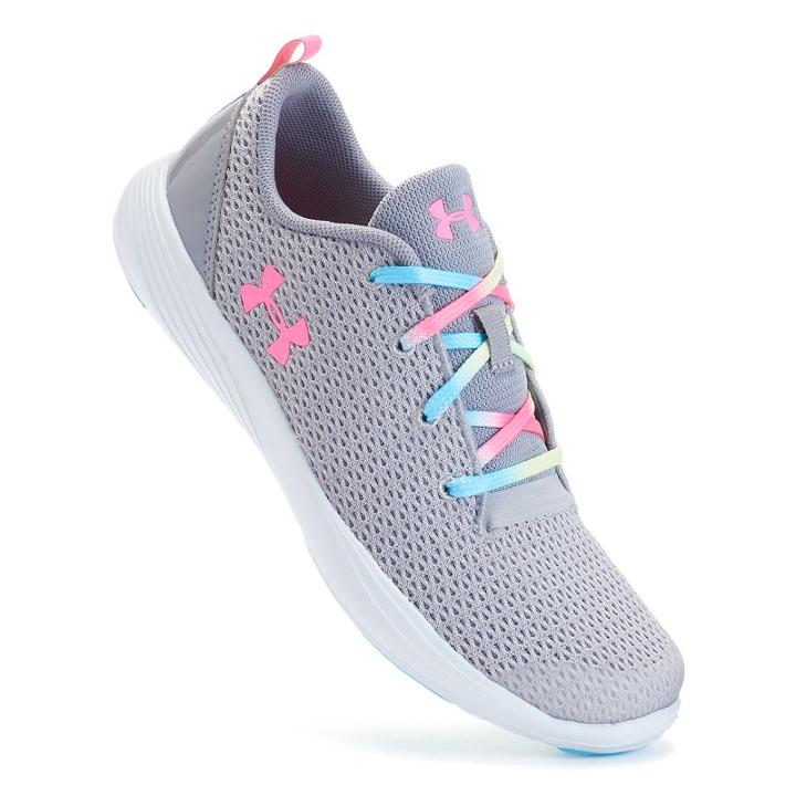 Under Armour Street Precision Preschool Girls' Shoes, Girl's, Size: 1, Med Grey