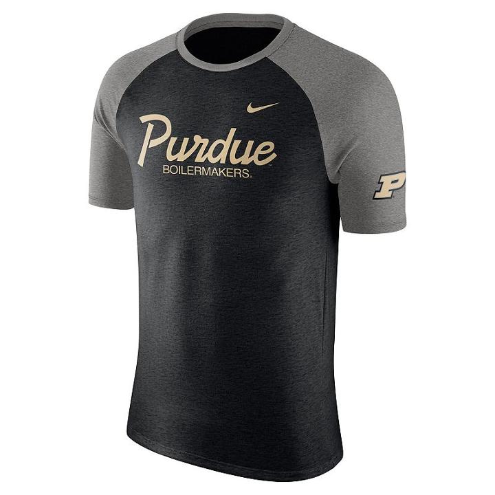 Men's Nike Purdue Boilermakers Script Raglan Tee, Size: Xl, Ovrfl Oth