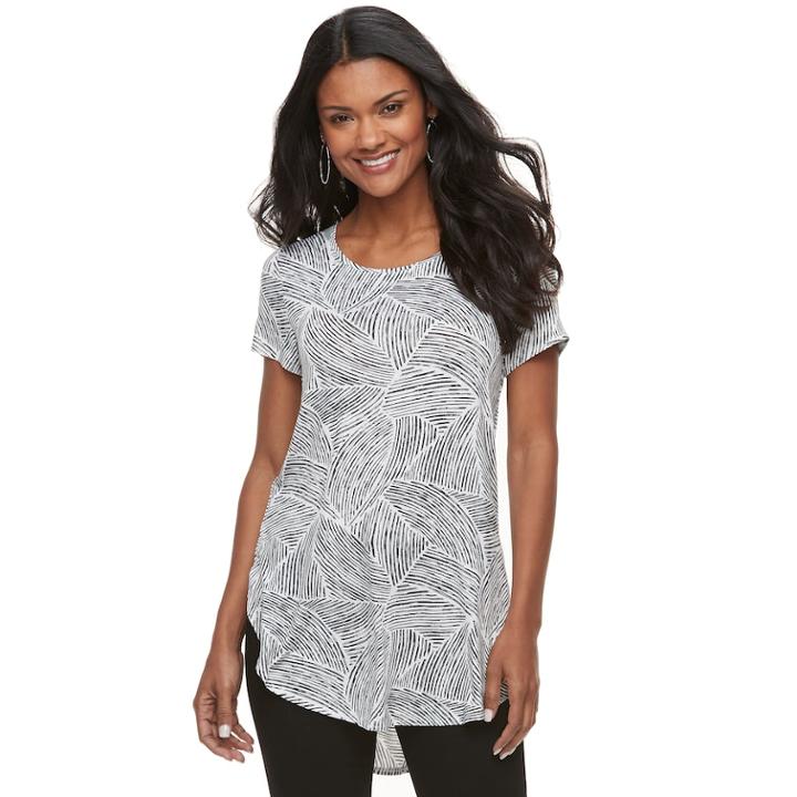 Women's Apt. 9&reg; Essential High-low Tunic, Size: Small, Natural