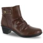 Easy Street Draft Women's Ankle Boots, Size: 11 Wide, Brown Oth