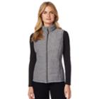 Women's Heat Keep Solid Down Puffer Vest, Size: Medium, Med Grey