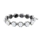 Simply Vera Vera Wang Simulated Pearl Cabochon Stretch Bracelet, Women's, White