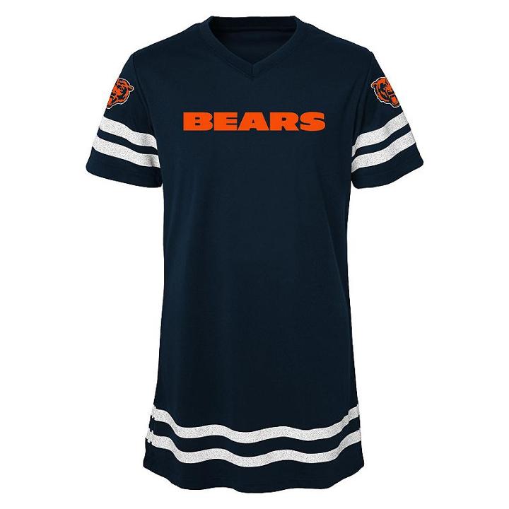 Girls 7-16 Chicago Bears Football Dress, Girl's, Size: L(14), Blue (navy)