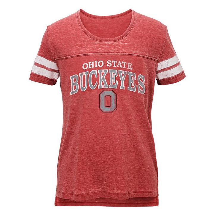 Juniors' Ohio State Buckeyes Throwback Tee, Women's, Size: Medium, Red