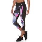Women's Fila Sport&reg; Printed Contrast Performance Running Capris, Size: Small, Black