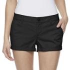 Juniors' So&reg; Chino Shortie Shorts, Girl's, Size: 0, Black