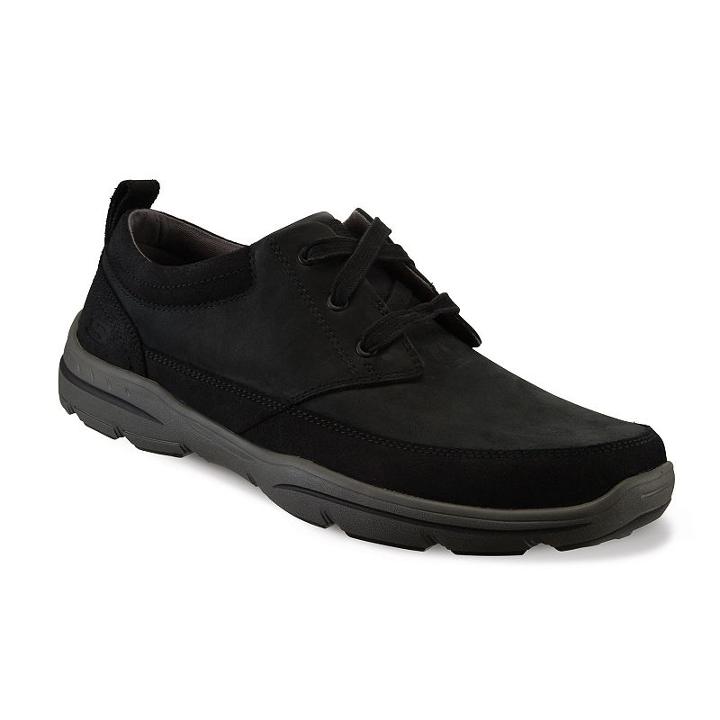 Skechers Relaxed Fit Harper Olney Men's Shoes, Size: 7, Grey (charcoal)