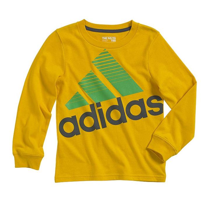 Boys 4-7x Adidas Go-to Power Tee, Boy's, Size: 4, Yellow