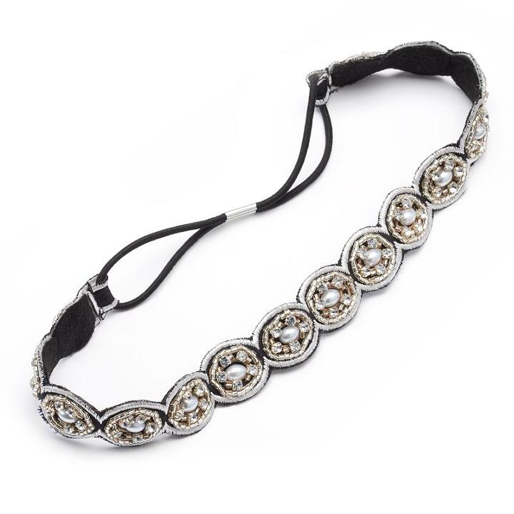 Elle&trade; Wrapped Beaded Headband, Black