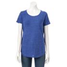 Women's Sonoma Goods For Life&trade; Essential Marled Tee, Size: Xs, Dark Blue