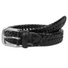Men's Haggar Braided Leather Belt, Size: 42, Black