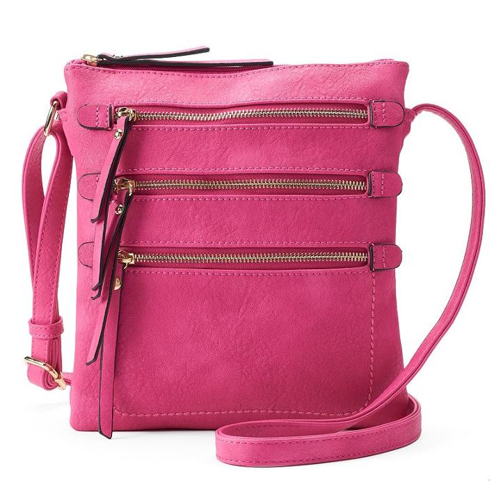 Deluxity Layla Triple-entry Crossbody, Women's, Pink