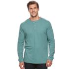 Big & Tall Croft & Barrow&reg; Classic-fit Stretch Henley, Men's, Size: Xl Tall, Lt Green