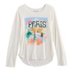 Girls 7-16 & Plus Size Mudd&reg; High-low Graphic Tee, Size: 14 1/2, White Oth