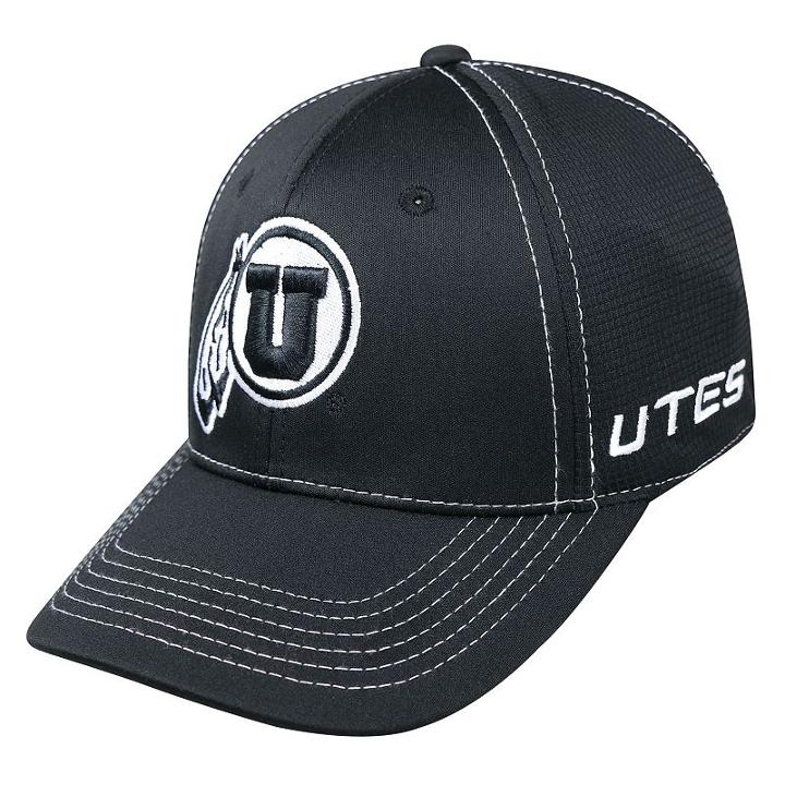 Adult Top Of The World Utah Utes Dynamic Performance One-fit Cap, Men's, Black