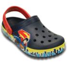 Crocs Crocband Superman Kids' Glow-in-the-dark Clogs, Boy's, Size: 3, Blue (navy)