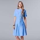 Women's Simply Vera Vera Wang Pleated Shirtdress, Size: Xs, Light Blue