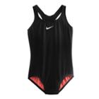 Girls 7-14 Nike Solid One-piece Swimsuit, Girl's, Size: 7, Black