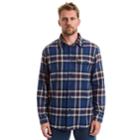 Big & Tall Stanley Classic-fit Plaid Flannel Button-down Shirt, Men's, Size: 4xlt, Blue (navy)