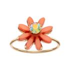 Lc Lauren Conrad Peach Flower Ring, Women's, Size: 7, Pink
