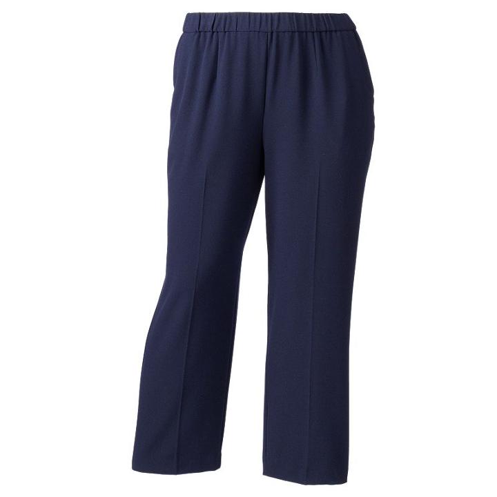 Plus Size Croft & Barrow&reg; Solid Pull-on Dress Pants, Women's, Size: 20w Short, Blue (navy)