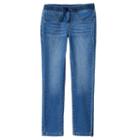 Girls 4-6x Squeeze Ribbed Waistband Skinny Jeans, Girl's, Size: 7, Med Blue
