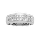 Men's 14k White Gold Igl Certified 1 Carat T.w. Diamond Wedding Band, Size: 9