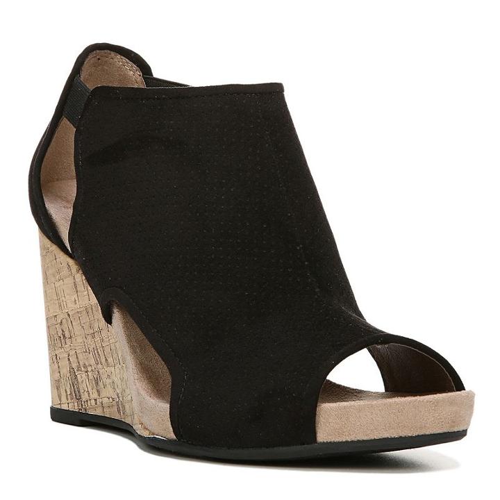 Lifestride Hinx Women's Wedge Sandals, Size: Medium (7.5), Black