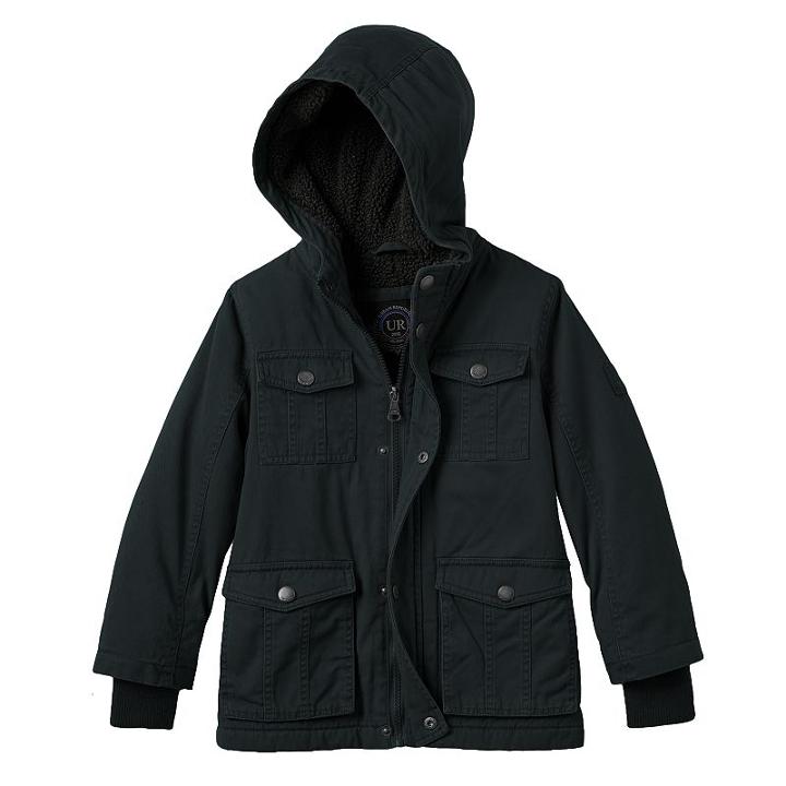 Boys 4-7 Urban Republic Hooded Sherpa-lined Midweight Jacket, Boy's, Size: 5-6, Blue (navy)