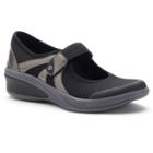 Natural Sport Fortune Women's Mary Jane Wedge Shoes, Size: Medium (6), Black