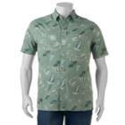 Big & Tall Croft & Barrow&reg; Classic-fit Tropical Button-down Shirt, Men's, Size: 3xl Tall, Med Green